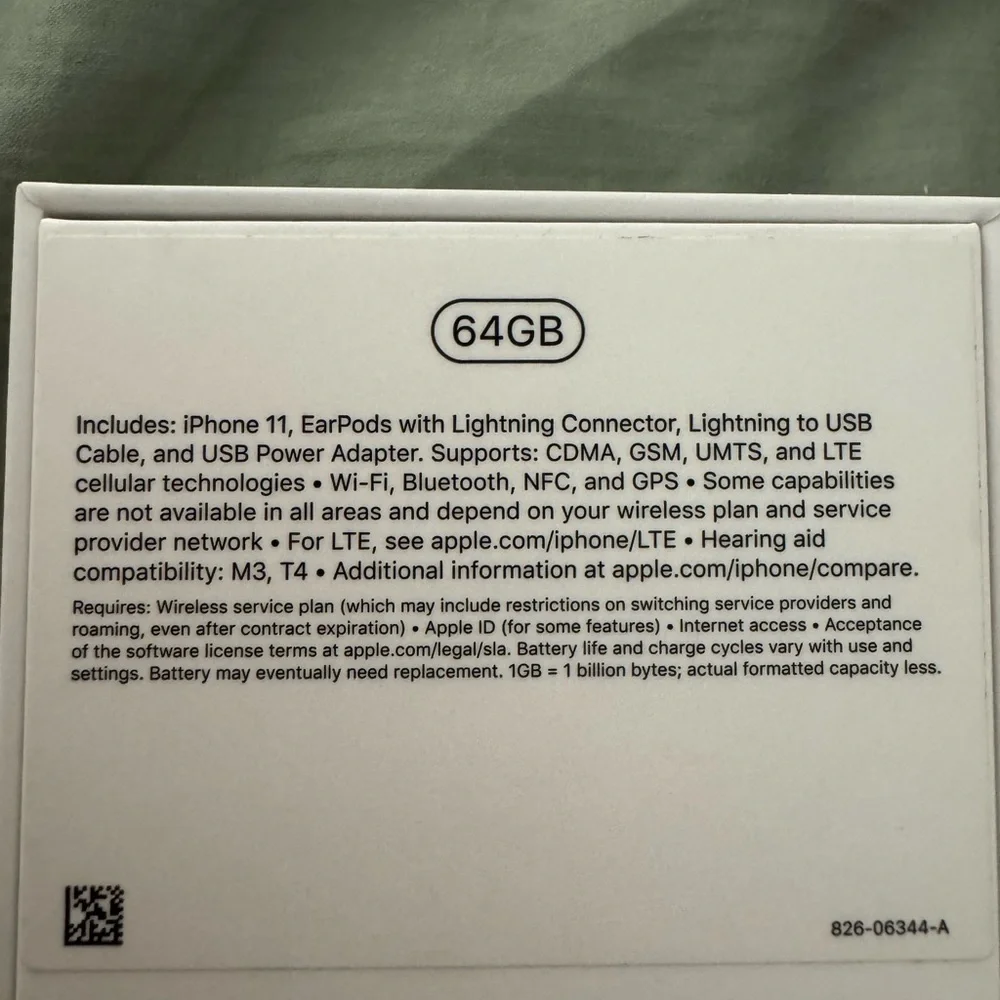 Apple iPhone 11 box in Elegant Cream